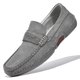 thumbnail image 1 of Zapatos casuales de verano para hombre, mocasines de cuero genuino para hombre, mocasines transpirables sin cordones, zapatos de conducción de estilo italiano (26,5 cm), 1 of 3