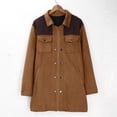 thumbnail image 5 of Men's Western Cowboy Suede Jacket Vintage Plush Collar Faux Leather Winter Warm Overcoat with 4 Pockets, 5 of 7