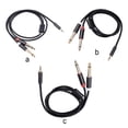 thumbnail image 2 of Inteprter Cable de audio Doble enchufe chapado en oro Buen rendimiento de contacto Fácil de aplicar Cable adaptador Carcasa de aleación de Type3 NO3, 2 of 6