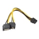thumbnail image 2 of Doble 15 pines SATA macho a PCIe 8 pines (6 + 2) Cable de alimentación de tarjeta de video macho Ndcxsfigh Nuevos Originales, 2 of 6