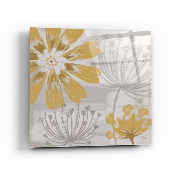 Epic Art 'Flowers in the Wind I' by Veronique Charron, Acrylic Glass Wall Art, 24"x24"