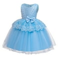 thumbnail image 5 of URMAGIC 0-8T Baby Girls Dress Formal Gowns Pageant Birthday Lace Wedding Dress Toddler Kid, 5 of 9