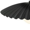thumbnail image 3 of Franklin Iron Works Rosa 11 1/2" Mid Century Modern Semi Flush-Mount Ceiling Light Fixture Kitchen LED Matte Black and Gold Finish, 3 of 9