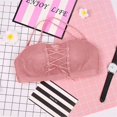 thumbnail image 6 of Everyday Bras for Women Underwear And Bra Set Stacked Pants Set with Lace up Shirt Top Set Lace Lace Pajama Set for Women plus Size Lace Thigh Garter Set We Undies Womens Lace Lingerie Set Pink 5XL, 6 of 6