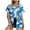 D-Multicolor, variant on ZQUUVOU Womens T-Shirts Boho Print Cardigan Short Sleeved Button Beach Vacation Blouse(E-Multicolor,2XL)