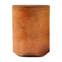 Oggfader Brown PU Leather Insulated Can Sleeve, Drop Resistant Multi-Size Beer Bottle Cozy for Party, Picnic, Fits Slim/Standard Cans & Bottles