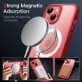 thumbnail image 3 of JETech Magnetic Case for iPhone 13 6.1-Inch Compatible with MagSafe, Translucent Matte Back Slim Shockproof Phone Cover (Red), 3 of 6