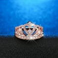 thumbnail image 5 of KDSJSXW Gold Rings That Don'T Tarnish Full Diamond Zircon Crown Hollow Rings Women Fashion Rose Gold Diamond Zircon Ring Ladies Jewelry Diamond Rings for Women Size 5 10 Wedding Band (Rose Gold,6), 5 of 6