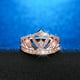 thumbnail image 5 of Full Zircon Anillos Huecos Mujeres Moda Oro Rosa Zircon Anillo Señoras Anillos de Joyería para Mujeres Tamaño 5 10, 5 of 8