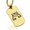 Gold, variant on Stainless Steel Earth Element Dog Tag Pendant Necklace