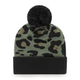 thumbnail image 2 of Women's '47 Green/Black Carolina Panthers Bagheera Cuffed Knit Hat with Pom, 2 of 2
