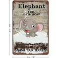 thumbnail image 2 of Vintage Iron Hanging Plate Elephant Bath Soap Metal Tin Sign Wash Your Hooves Retro Tin Sign Elephant Lovers Gift Fun Bathroom Decor Animal Wall Decor Housewarming Gift for Family 12"x8", 2 of 8