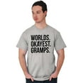 thumbnail image 3 of Worlds Okayest Gramps Relative Family Men's Graphic T Shirt Tees Brisco Brands L, 3 of 5