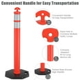thumbnail image 4 of Costway 6 Pack 45'' Orange Traffic Delineator Post Cone w/ Rubber Base & Reflective Bands, 4 of 10