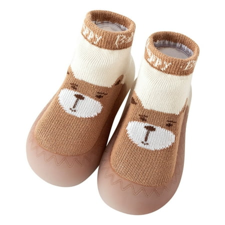 

Youmylove Spring Summer Children Toddler Shoes Boys Girls Socks Shoes Flat Bottom Non- Breathable Cartoon Face Pattern Child Lovely Footwear
