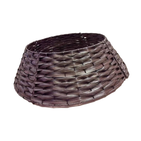 Collar de árbol de Navidad soporte de árbol de Navidad cubierta de Base anillo de árbol de Navidad cesta de ratán Artificial 40cmx60cmx17cm