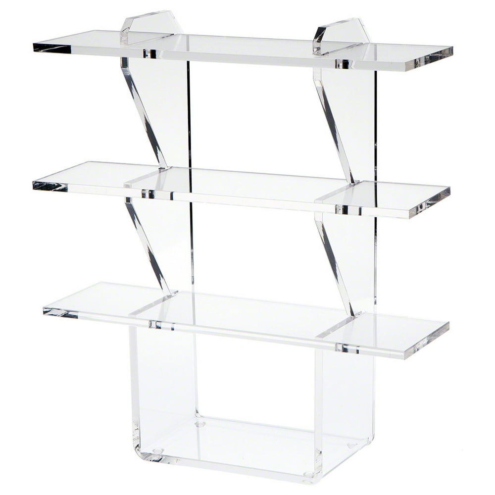 Plymor Clear Acrylic Shelf Display Riser, 18" H x 16" W x 5.375" D