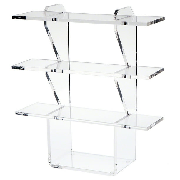 Plymor Clear Acrylic Shelf Display Riser, 18" H x 16" W x 5.375" D
