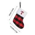 thumbnail image 6 of PLPPYFS 7.87 Inches Initial Monogrammed Christmas Stocking Personalized, Knitted Christmas Stockings, Embroidered Letter Christmas Stocking Decorations for Family Christmas Holiday Party Decor, 6 of 6