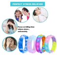 thumbnail image 2 of 2 Pcs Pops Bubble Simple Dimple Toy Fidget Colorful Silicone Bracelet Anxiety Sensory Band, Luminous Orange Bracelet, 2 of 7