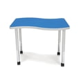 thumbnail image 4 of OFM Adapt Series Large Wave Standard Table - 25-33″ Height Adjustable Desk with Casters, White (WAVE-L-LLC), 4 of 10