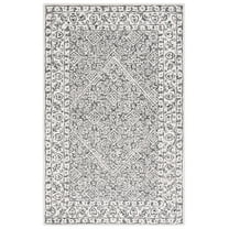 SAFAVIEH Dip Dye Felicia Floral Area Rug, Ivory/Black, 8' x 10'