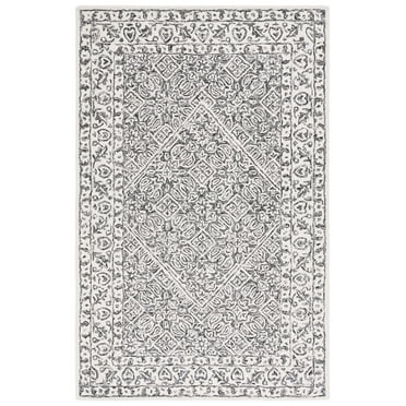 SAFAVIEH Dip Dye Felicia Floral Area Rug, Ivory/Black, 8' x 10'