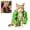 Green, variant on Cat Muscle Arms, Hilarious 3D Printed Costume, Comfy Pet Shoulder Attachment for Feline Cosplay, Lightweight PLA Toy(Large,Green)