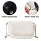 thumbnail image 3 of Bolso pequeño de felpa para mujer, regalo de Navidad, bolso mensajero de moda, bolso de felpa con cadena, color blanco, 3 of 5