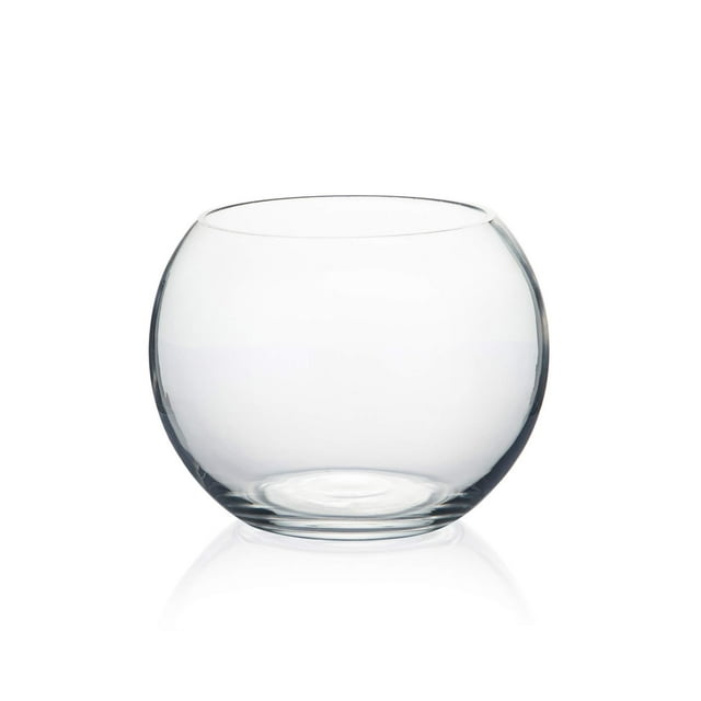Jarrón de vidrio WGV, diámetro 15 cm, altura 11,5 cm, transparente