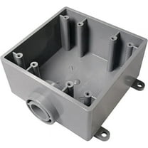 Cantex Weatherproof Box,2Gang,1/2 in Hub,PVC 5133380 - Walmart.com