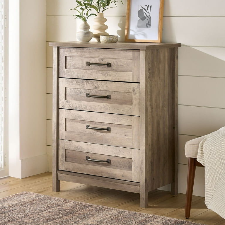 Better Homes Gardens Modern Farmhouse 4 Drawer Chest Rustic
