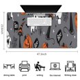 thumbnail image 5 of Long Mouse Pads for Desk,Gray Halloween Ghosts Cats and Pumpkins Desk Mats on Top Of Desks, Desk Mouse Pad Extra Large with 3mm Non-Slip Base and Stitched Edge for Gaming,Office,Work,Home 47.3"x23.6", 5 of 6