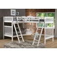 thumbnail image 4 of Alaterre Furniture Aurora Twin Over Twin Wood Bunk Bed with Third Bunk Extension in White, 4 of 4