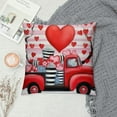 thumbnail image 2 of ARISTURING  Valentines Pillow Covers Red Dwarfs Truck Valentines Decorative Pillows Stripe Valentines Wedding Anniversary Holiday Home Throw Pillow Cases Decoration for Sofa Couch, 2 of 5