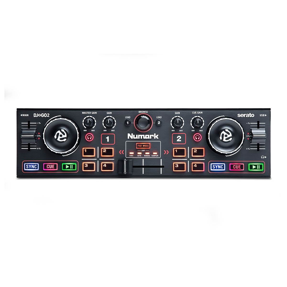 Numark DJ2GO2 Ultra Portable Pocket DJ Controller with Audio