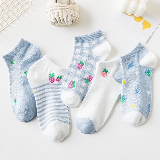 Socks 5 Pairs Print Socks For Women Men Girls Series Print Colorful Pattern Novelty Cute Unisex Socks Sports Socks