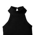 thumbnail image 6 of Qabnzmfo Girls Cute Outfit Set Sleeveless Ribbed Tank Top Faux Leather Skort 2 Piece Fashion Streetwear Toddler Clothes, 6 of 6