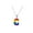 C, variant on Initial Necklaces for Women Men Stainless Steel Capital Letter Pendant Lgbt Rainbow Pride Choker Alphabet P