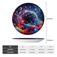 thumbnail image 2 of Picia Outer Space Floating Numbers And Letters Pattern Bone China Decorative Plate – Wall Decor with Stand and Adhesive, Elegant Ornament for Living Room, Office, or Entryway-7in, 2 of 6