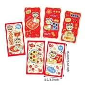 Yihuala 6Pcs 2025 Snake Zodiacs Redness Envelopes Hongbao for Chinese New Year Celebration Spring Festival Money Packets