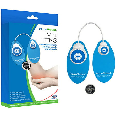 AccuRelief Mini TENS. Electrotherapy Pain Relief For Muscles And Joints.
