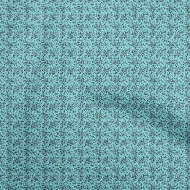 oneOone Viscose Chiffon Turquoise Blue Fabric Toile Sewing Craft Projects Fabric Prints By Yard 42 Inch Wide