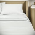 thumbnail image 4 of ENSEMBLE DE DRAPS EN PERCALE UNIS 4 PIÈCES BLANC, TRÈS GRAND LIT – BEAUTIFUL PAR DREW BARRYMORE, 4 of 5