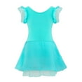 thumbnail image 4 of TTAO Kids Girls Tutu Ballet Dance Dress Gymnastic Leotard Fancy Ballerina Class  Training Costume Turquoise 3-4, 4 of 5