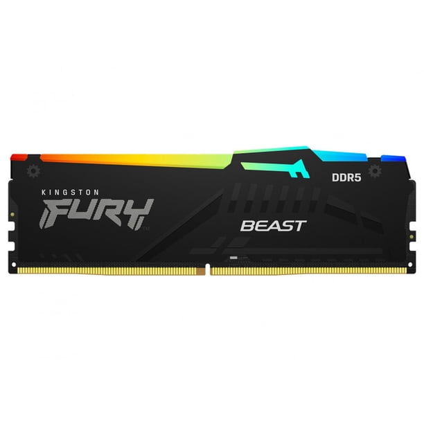 Memoria RAM DDR5 16GB 6000MT/s KINGSTON FURY BEAST RGB EXPO 1x16GB Negro KF560C36BBE2A-16
