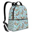 thumbnail image 2 of Zufioo Cute Otters Print Fashion Large Capacity Backpack, Zippered Multi-compartment Travel Work Campus Lightweight Backpack, Unisex, 2 of 5