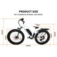 thumbnail image 4 of Camouflage Electric Bike Fat Tire Removable Lithium Battery with Fender(White), 4 of 12