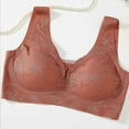 thumbnail image 6 of ZSQDM Womens Underwear Women's Underwire Underwear Lace Breathable Comfortable Up Anti Sag Bra Coffee XXL, 6 of 7