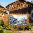 thumbnail image 6 of Chinese Style Powder Chinoiserie Toile Four Hole Decorated Banner Flag for Garden Yard Home Decoration Indoor Outdoor 3x5 Ft, 6 of 7